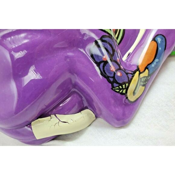 Cow Parade Collection Pop Art Figurine Cookie Jar Fruit Purple Kitchen Decor Big - Picture 3 of 9